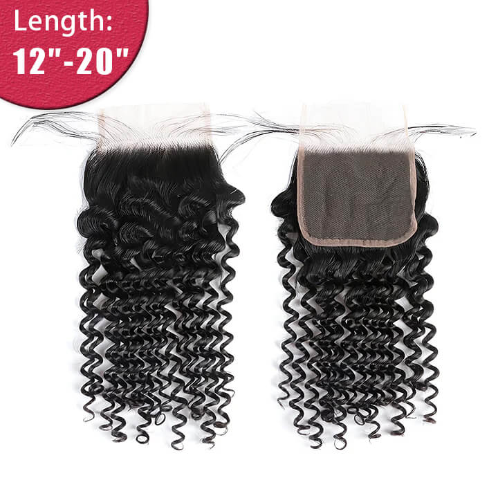 Ali Queen 4x4 HD Deep Wave 12a Grade Virgin Hair Lace Closure