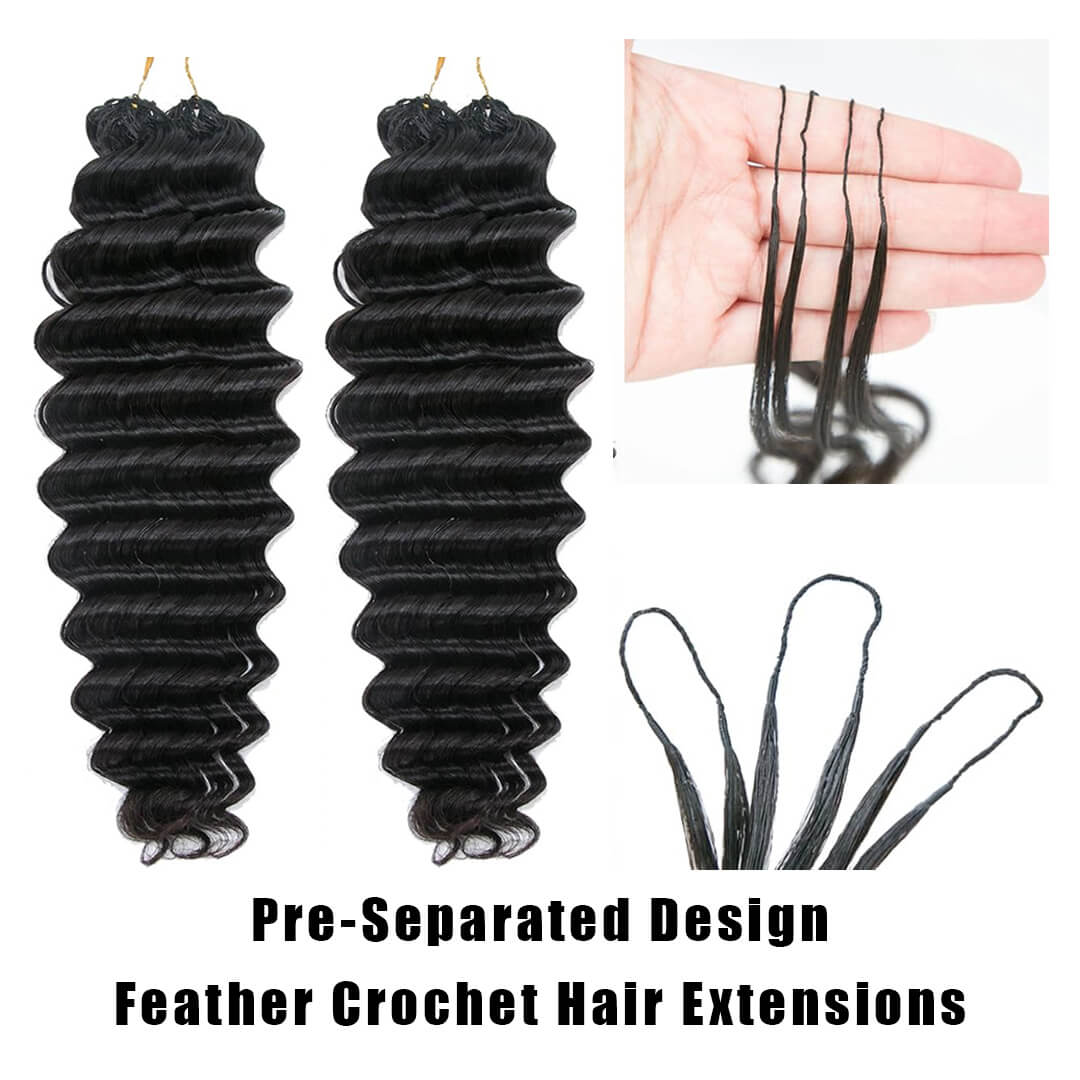 Ali Queen Deep Curly Knotless Pre-Separated Crochet Hair Extensions
