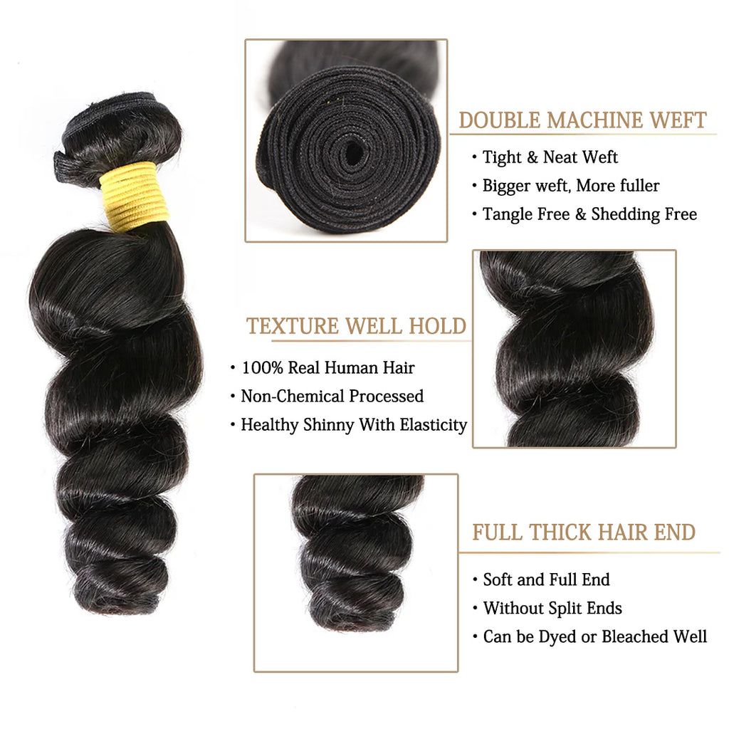Ali Queen Premium Loose Wave Virgin Hair Soft & Bouncy Bundle