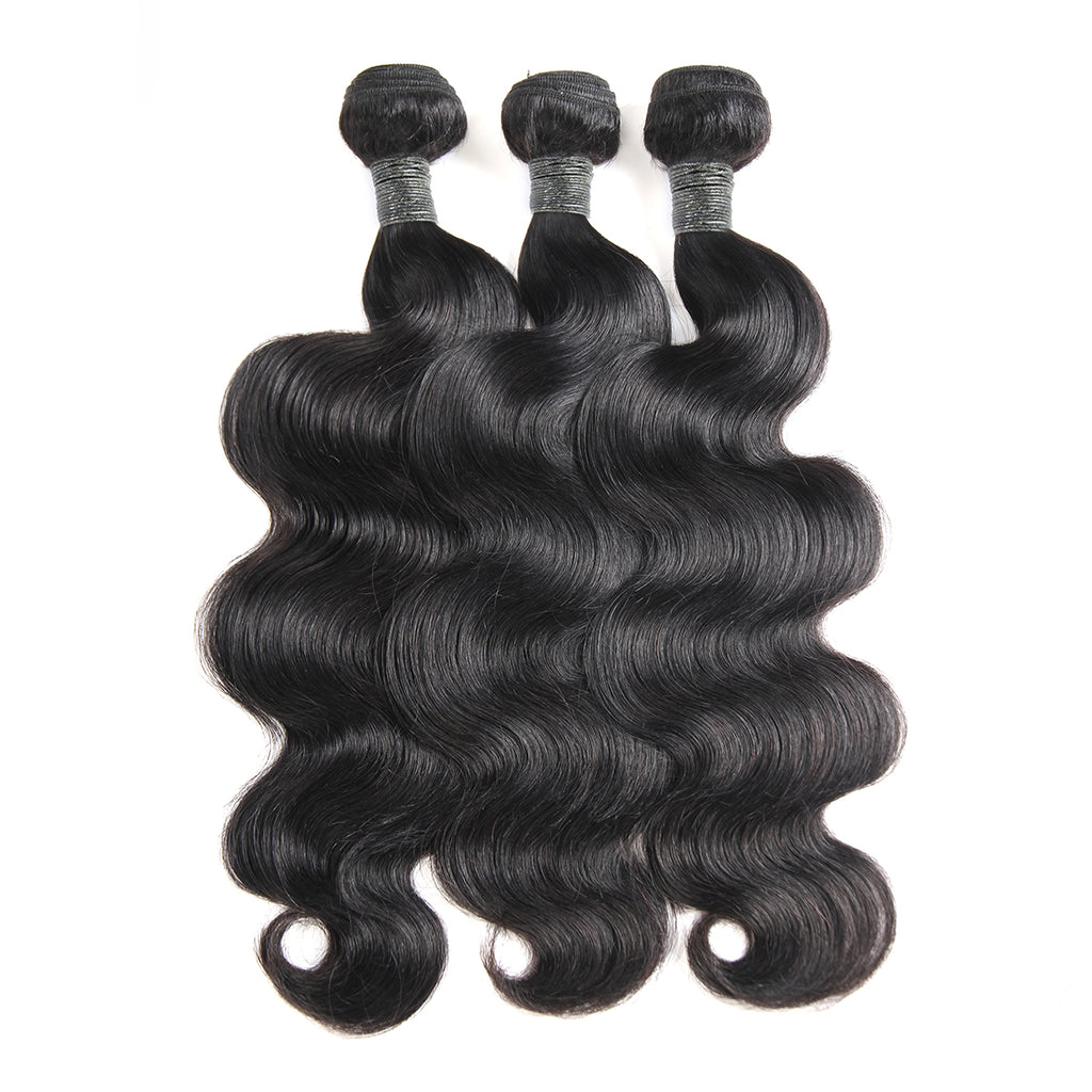 Ali Queen #1B Body Wave Bouncy Virgin Human Hair Bundle Deal