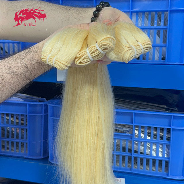 Ali Queen Hair Straight Premium Raw Hair Bundles #613 One Bundle