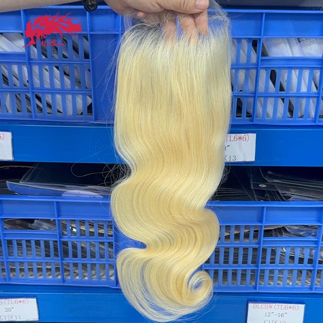 Ali Queen #613 Body Wave Free Part Raw Hair  5x5 HD Lace Closure