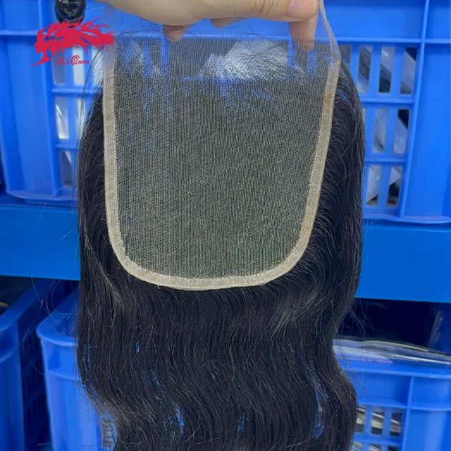 Ali Queen 5x5 HD Body Wave Premium Raw Hair Lace Closure Natural Black