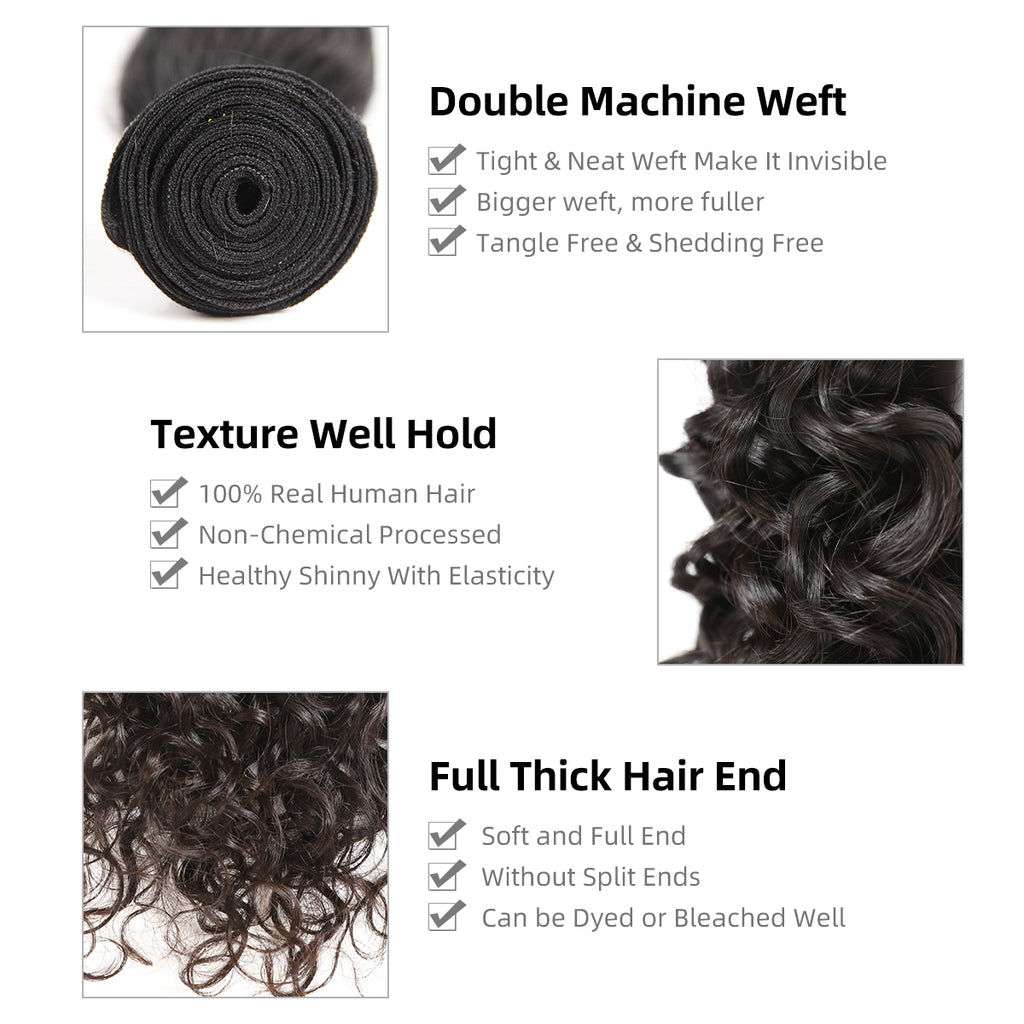 Ali Queen Water Wave Premium Virgin Hair Bundle Bleach-friendly