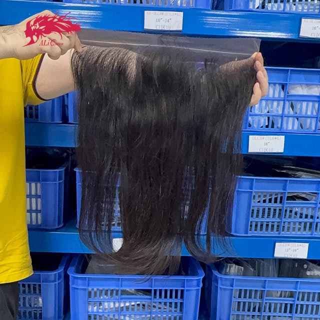 Ali Queen 13x6 Straight Raw Hair HD Invisible Lace Frontal Free Part