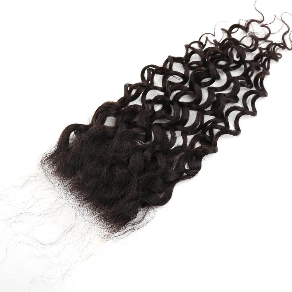 Ali Queen 4x4 Invisible Water Wave Virgin Hair HD Lace Closure