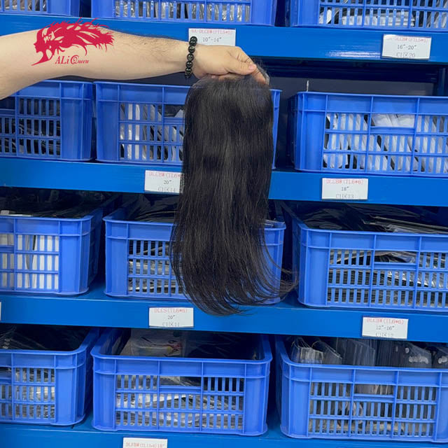 Ali Queen 6x6 HD Straight Virgin Hair Free Part Closure 130% Density