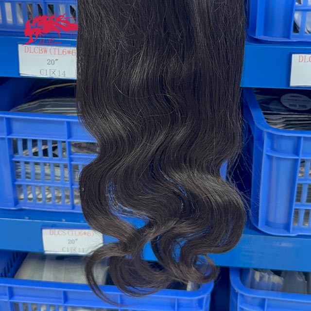 Ali Queen Free Part Body Wave Premium Raw Hair  6x6 HD Lace Closure