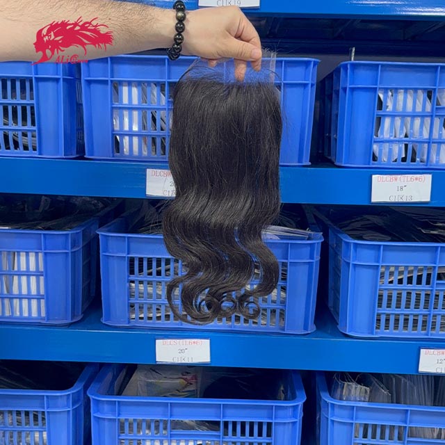 Ali Queen 5x5 HD Body Wave Premium Raw Hair Lace Closure Natural Black