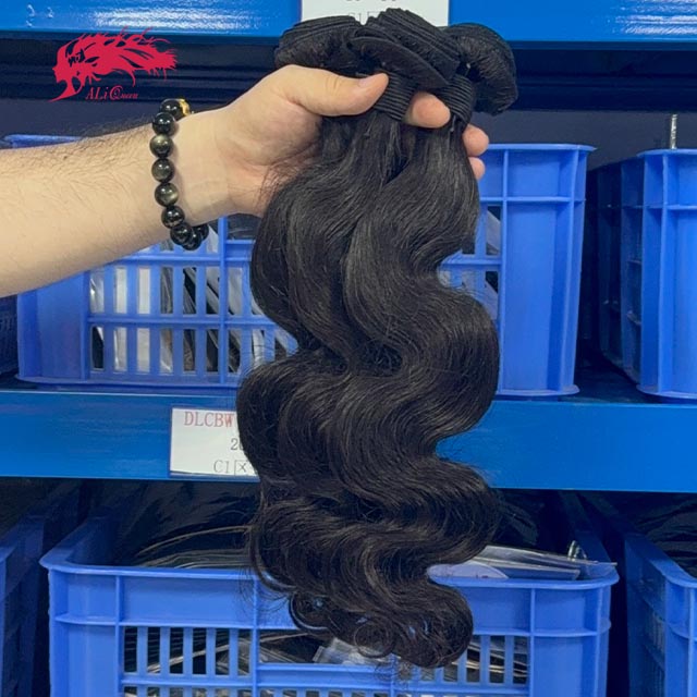 Ali Queen #1B Body Wave Bouncy Virgin Human Hair Bundle Deal