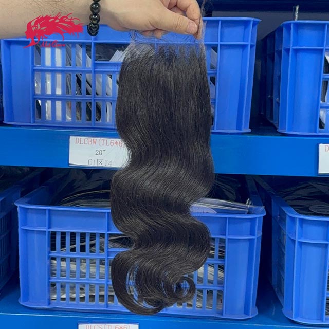 Ali Queen Body Wave Free Part Premium Raw Hair 4x4 HD Lace Closure