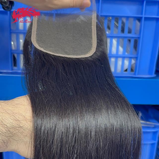 Ali Queen 4x4 HD Straight Free Part Premium Raw Hair Invisible Closure