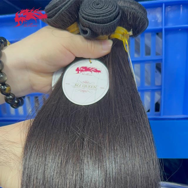 Ali Queen Straight Tangle-free Raw Hair Reuseable Bundle Deal