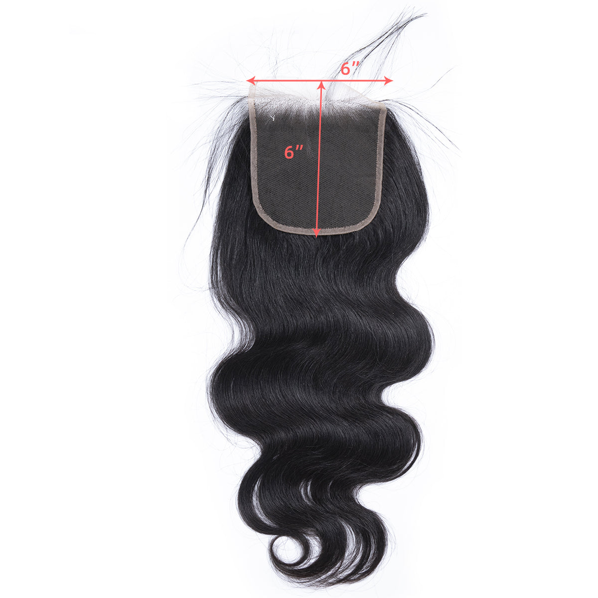 Ali Queen Free Part Body Wave Premium Raw Hair  6x6 HD Lace Closure