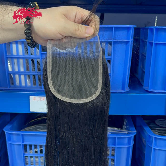 Ali Queen 4x4 HD Straight Human Virgin Hair Invisible Lace Closure