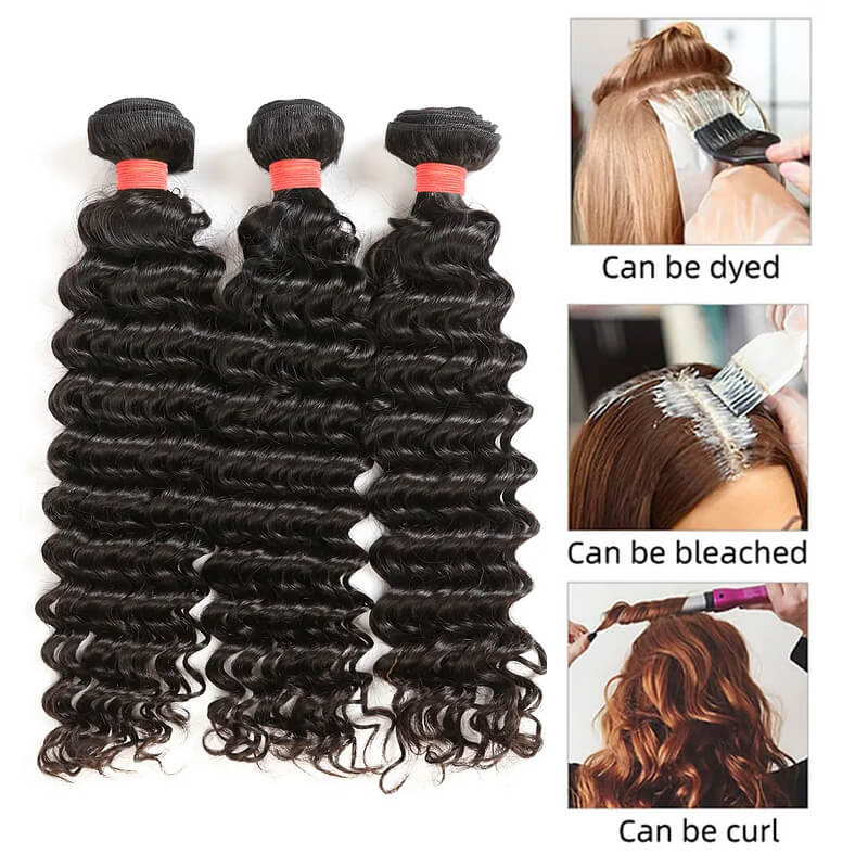 Ali Queen Deep Wave Regular Raw Hair Bundle Weave for Sew In