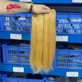 Ali Queen #27 Blonde Straight Super Double Drawn Raw Hair Bundle