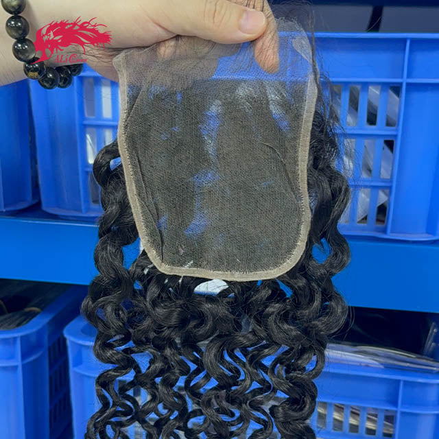 Ali Queen Water Wave Virgin Hair 5x5 HD Real Lace Closure