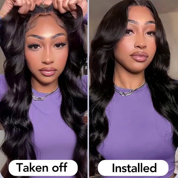 3 Seconds Install Body Wave Glueless 13x4/13x6 Pre-cut Lace Wear and Go Wig 180%  Beginner Friendly