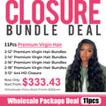 Premium Virgin Hair Wholesale Bundle&Closure Package Deal – 11 Pcs Package