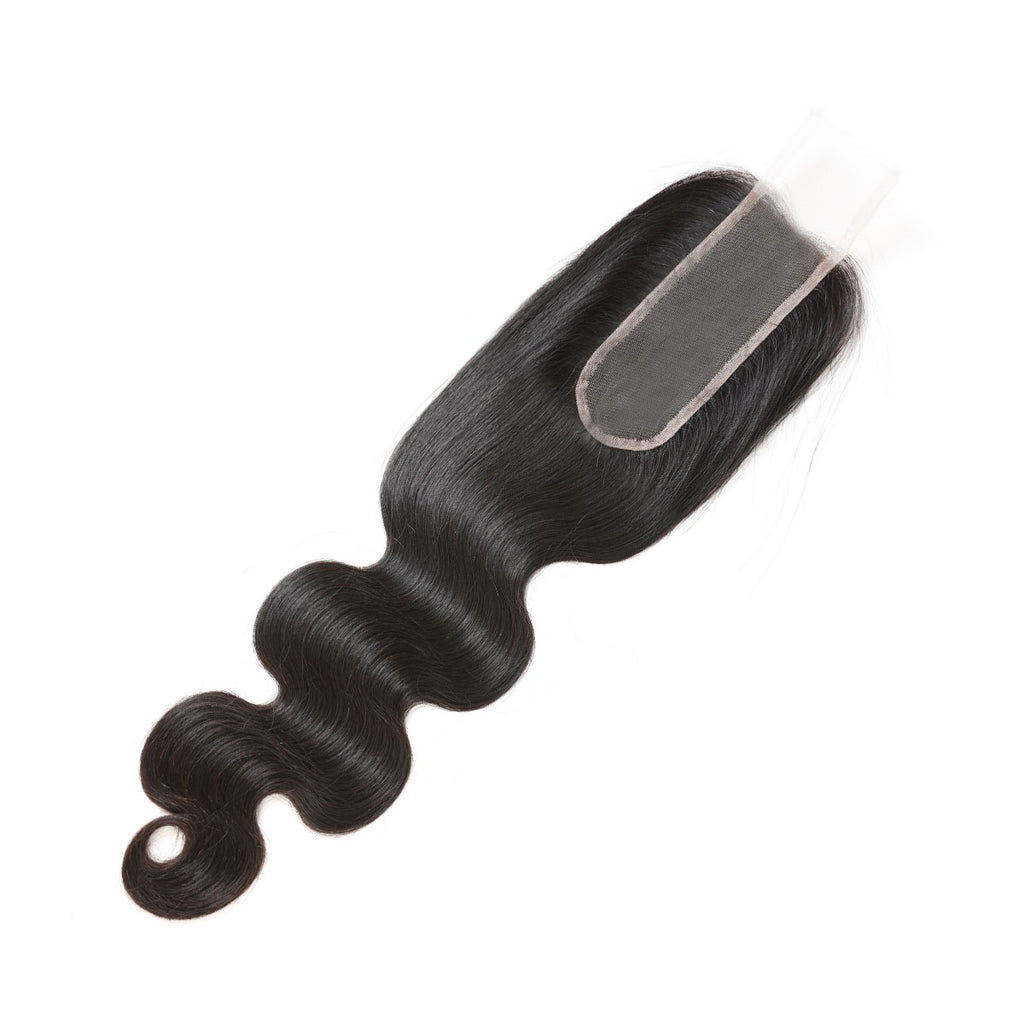 Ali Queen Body Wave Free Part Premium Raw Hair 2x6 HD Lace Closure