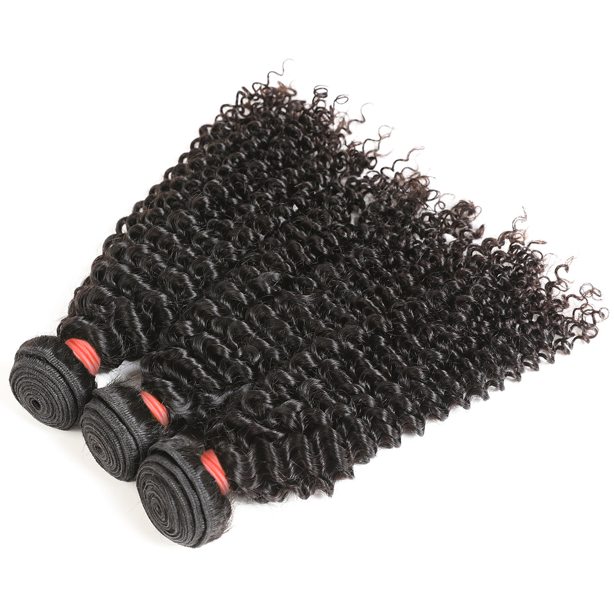Ali Queen Kinky Curly Bouncy Raw Hair Bundle #1B Natural Black