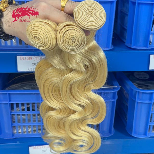 Ali Queen #613 Blonde Body Wave Virgin Hair Bundle Tangle-Free