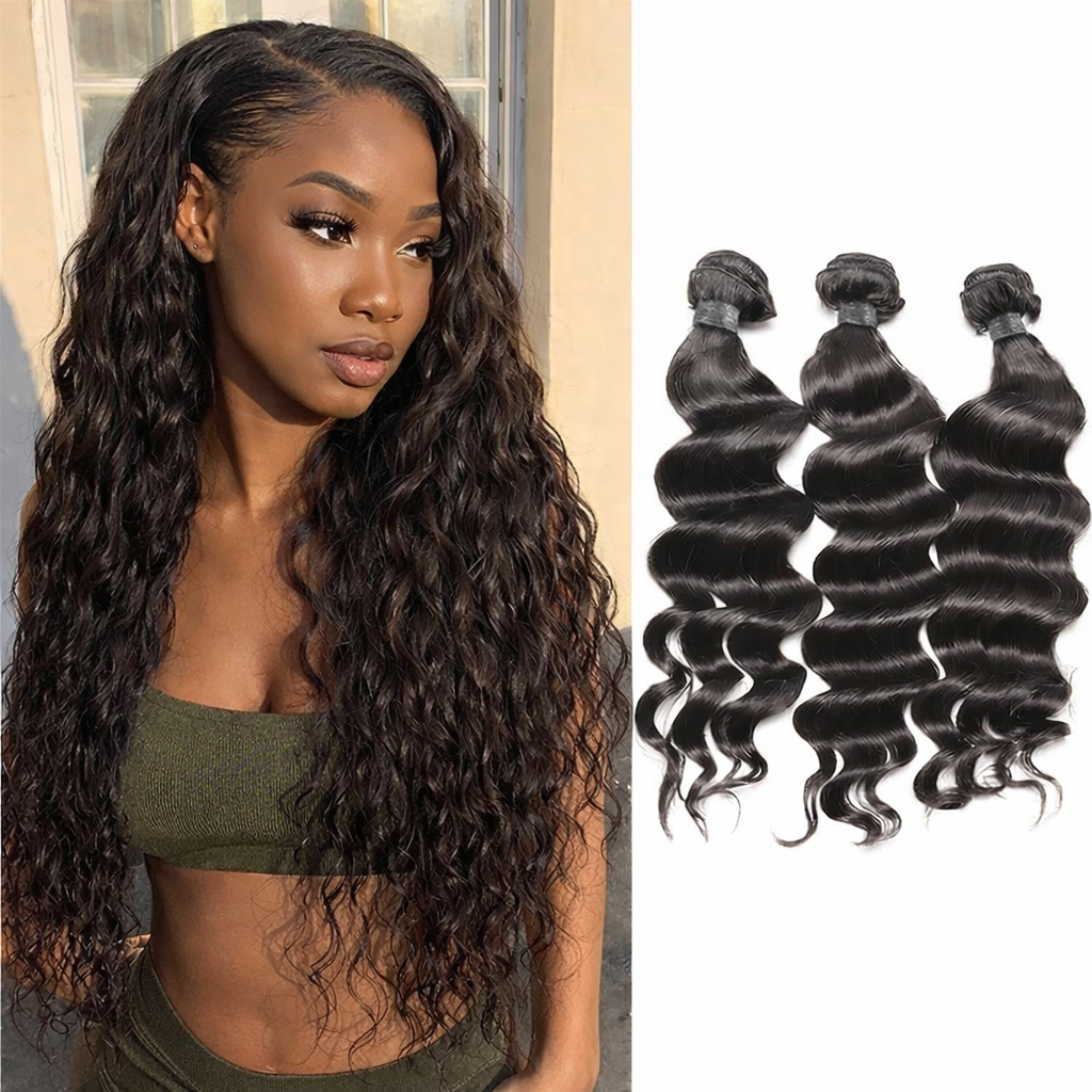 Ali Queen Natural Wave Soft Virgin Human Hair Bundle 10-30 Inch