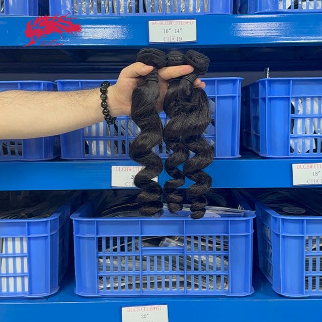 Ali Queen Loose Wave Tangle-Free Virgin Hair Bundle #1B Black