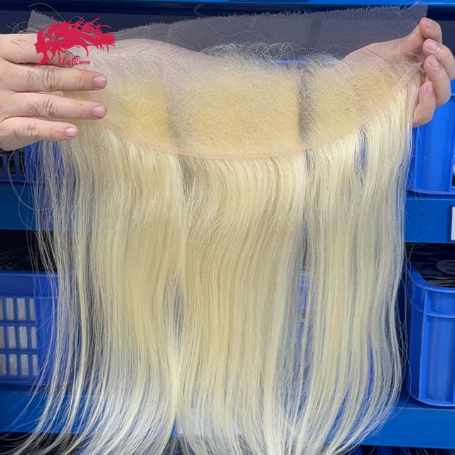 Ali Queen 13x4 HD Straight Premium Raw Hair Lace Frontal – #613 Blonde