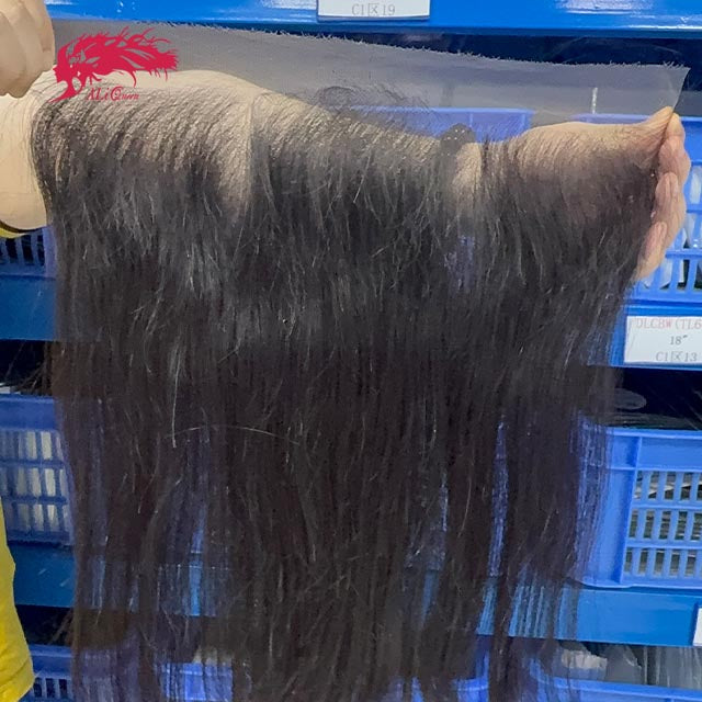 Ali Queen 13x6 Straight Raw Hair HD Invisible Lace Frontal Free Part