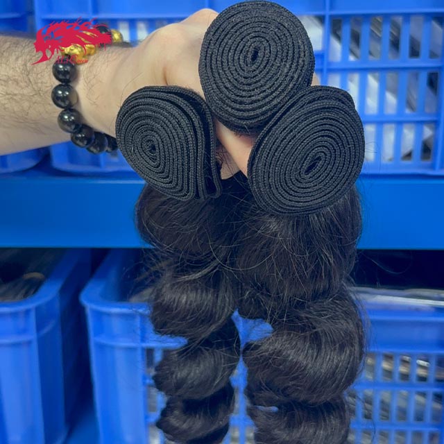 Ali Queen Loose Wave Tangle-Free Virgin Hair Bundle #1B Black