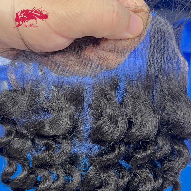 Ali Queen 5x5 HD Deep Wave Premium Raw Hair Lace Closure Free Part