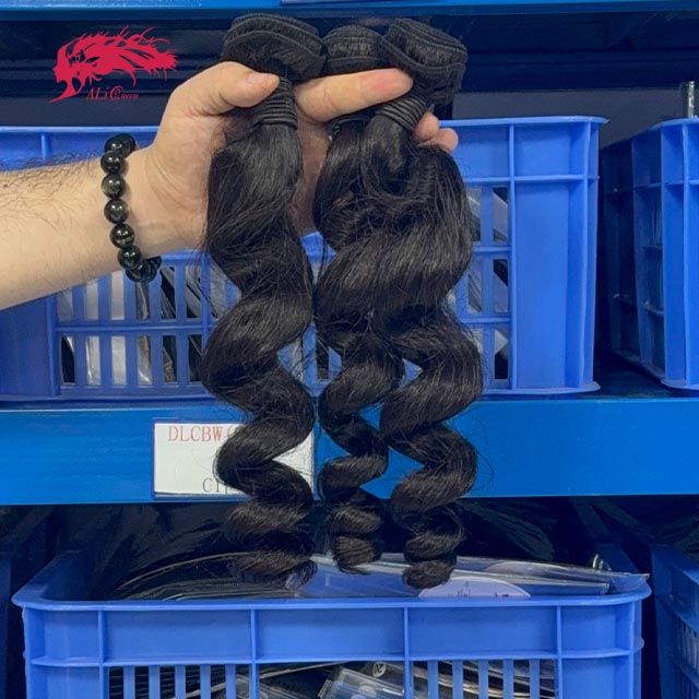 Ali Queen Loose Wave Tangle-Free Virgin Hair Bundle #1B Black