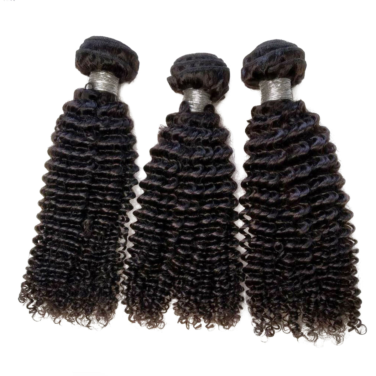 Ali Queen Kinky Curly Virgin Human Hair Bundle #1B Natural Black