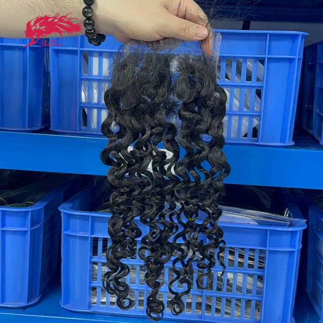 Ali Queen Water Wave Virgin Hair 5x5 HD Real Lace Closure