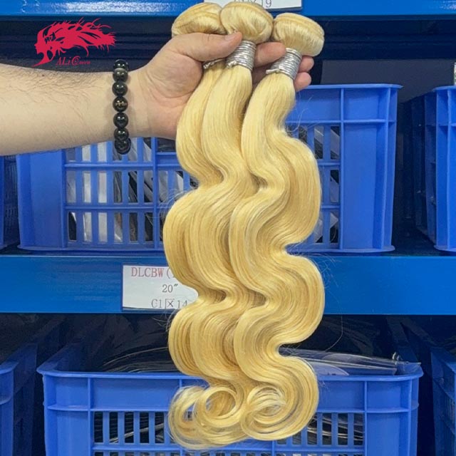 Ali Queen #613 Blonde Body Wave Virgin Hair Bundle Tangle-Free