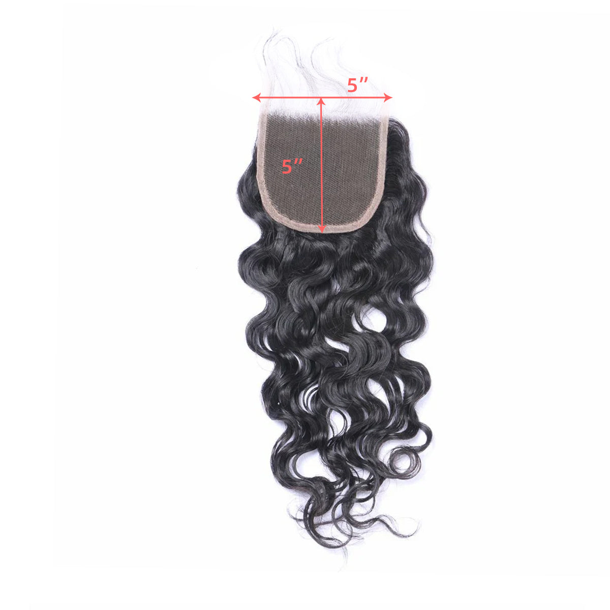 Ali Queen 5x5 HD Natural Wave Free Part Raw Hair Closure 12-20 Inch