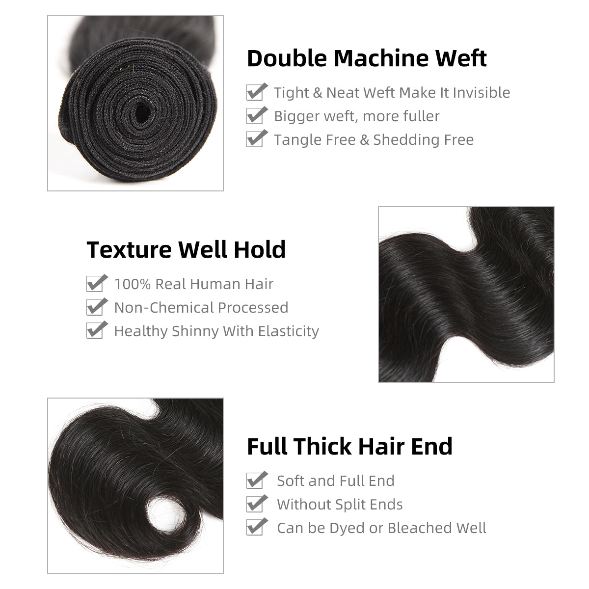 AliQueen Premium Virgin Hair Bundle Package Deal 12 Pcs