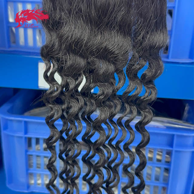 Ali Queen 4x4 HD Deep Wave 12a Grade Virgin Hair Lace Closure