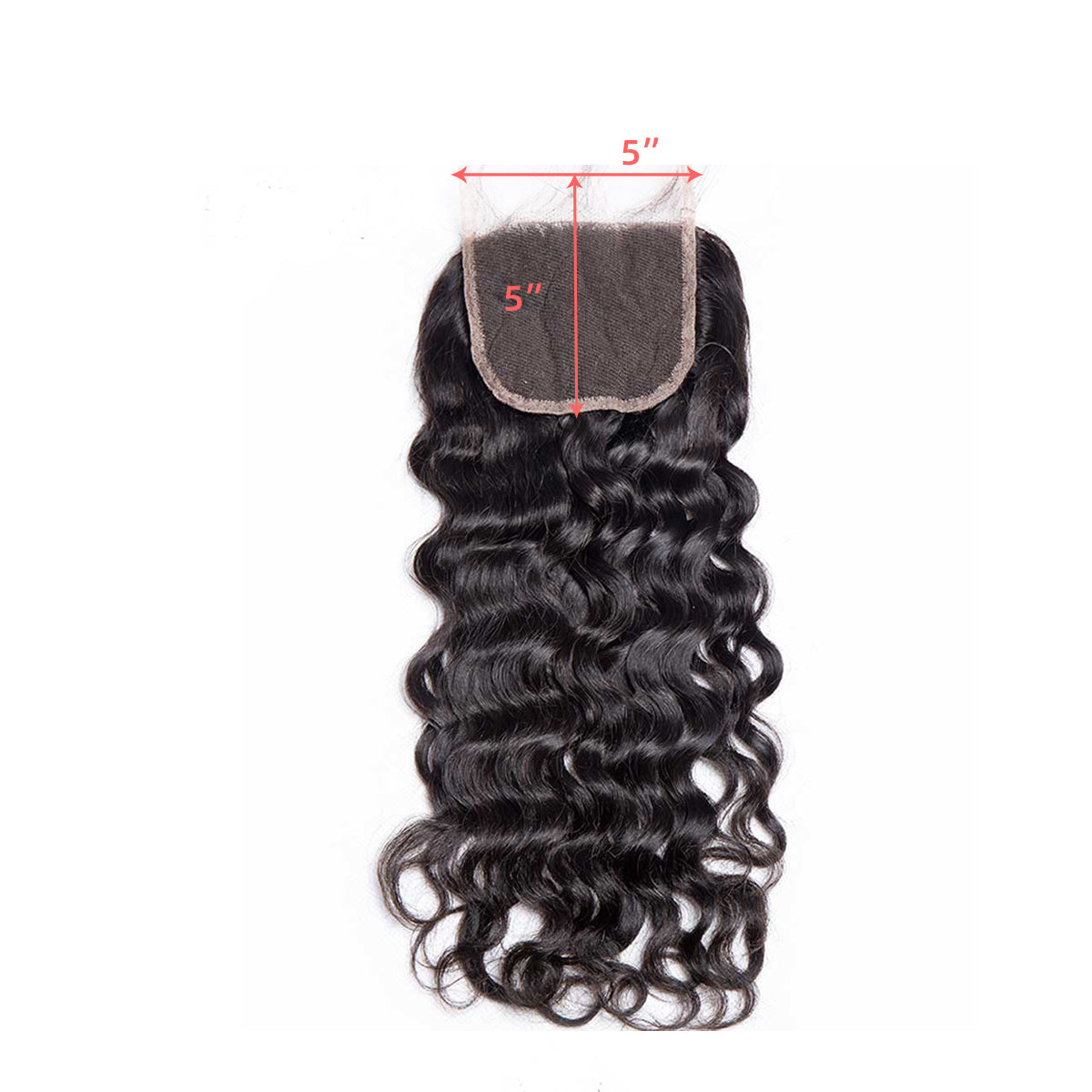 Ali Queen Free Part  Water Wave Premium Raw Hair 5x5 HD Closure