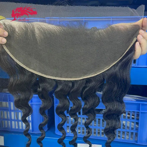 Ali Queen 13x6 Natural Wave Free Part HD Lace Frontal 100% Human Hair