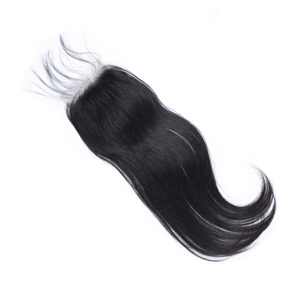 Ali Queen 4x4 HD Straight Human Virgin Hair Invisible Lace Closure