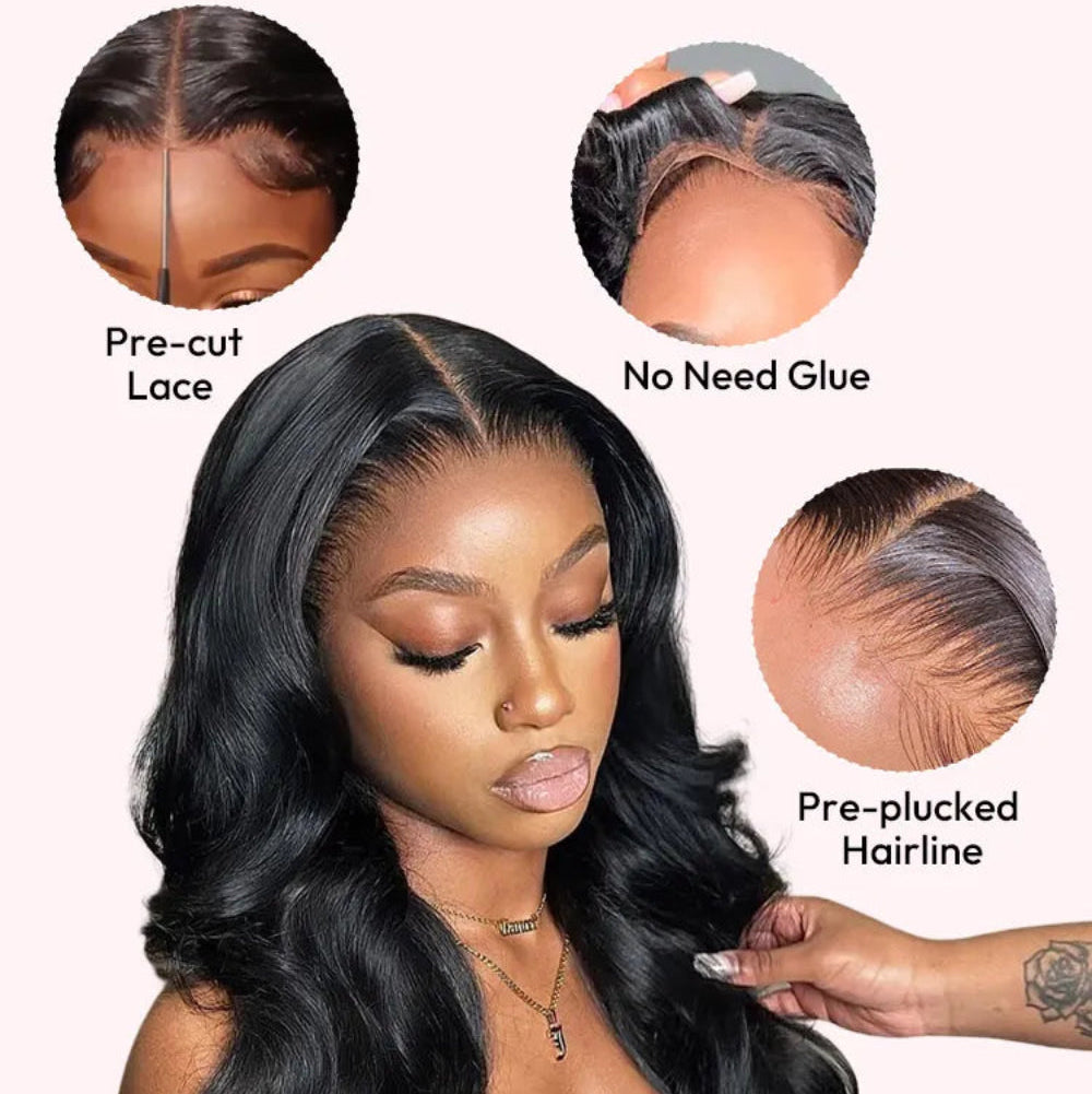 Ali Queen Straight Hair Beginner Friendly Glueless Pre-cut 13x4/13x6 Lace Front Wear and Go Wig 180%