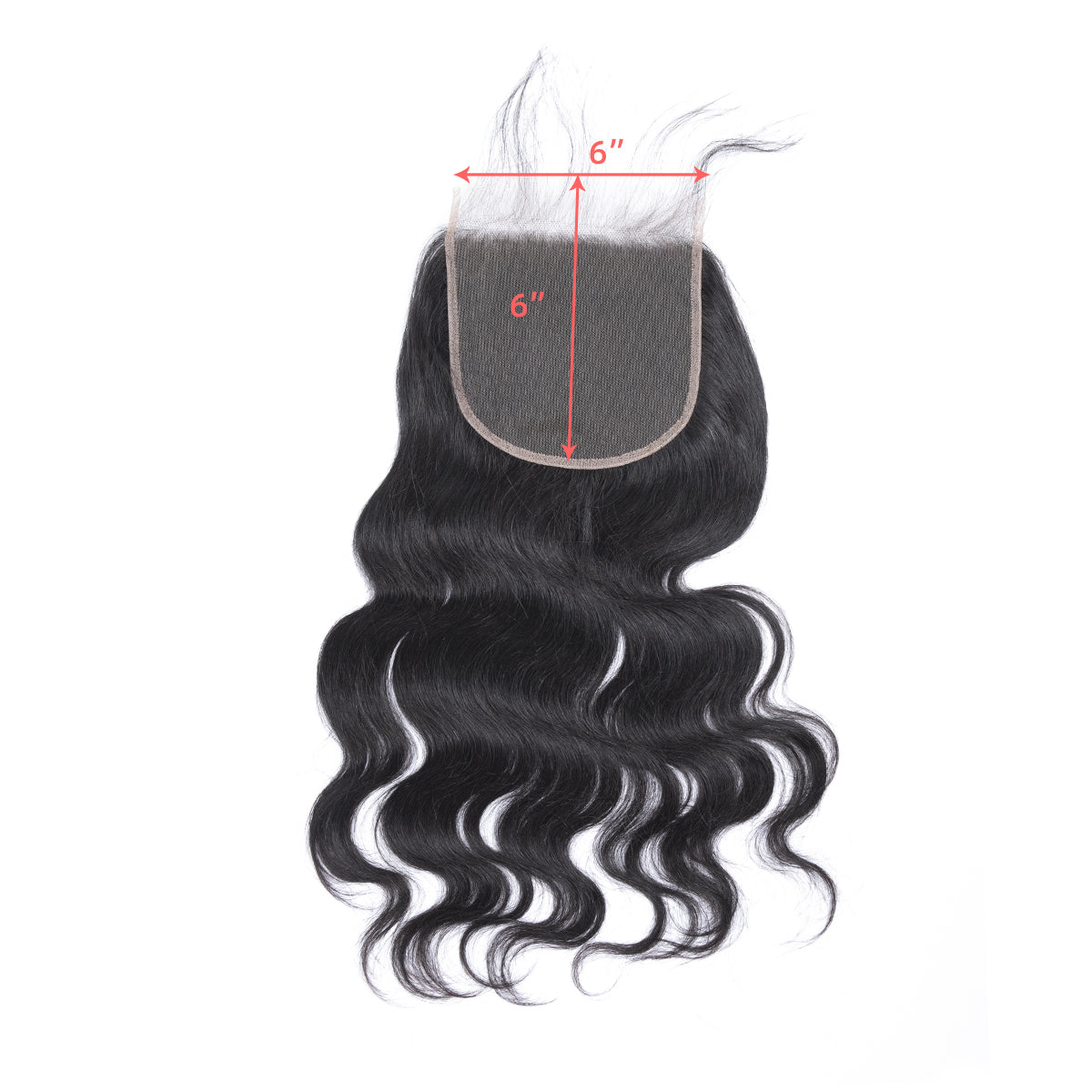 Ali Queen 6x6 Body Wave Virgin Hair HD Lace Closure Natural Black