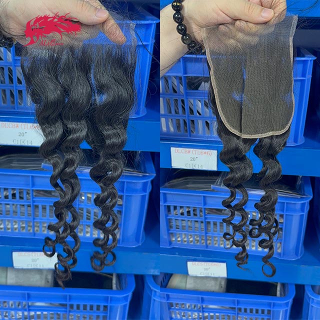 Ali Queen 5x5 HD Natural Wave Free Part Raw Hair Closure 12-20 Inch
