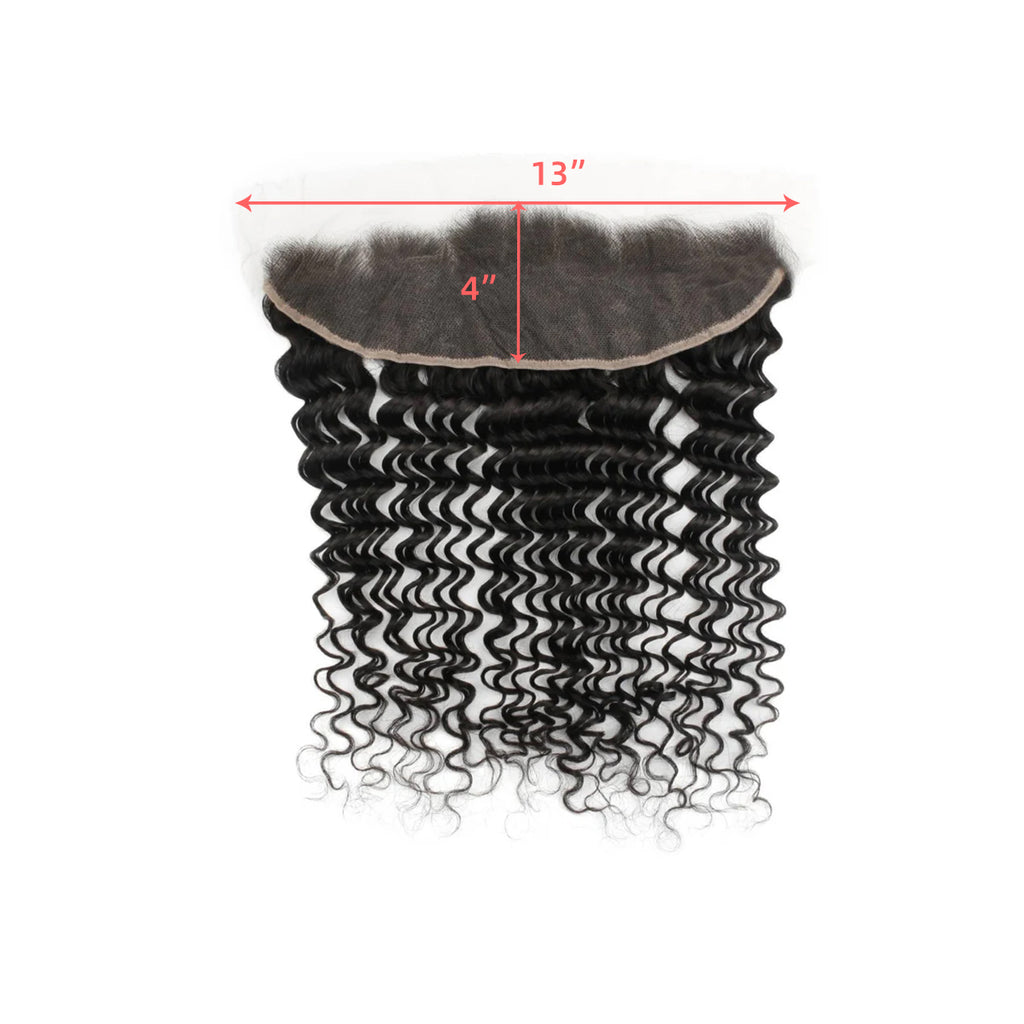 Ali Queen Raw Hair 13x4 Deep Wave Free Part HD Lace Frontal