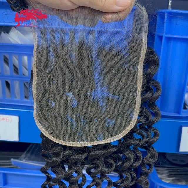 Ali Queen 5x5 HD Deep Wave Premium Raw Hair Lace Closure Free Part