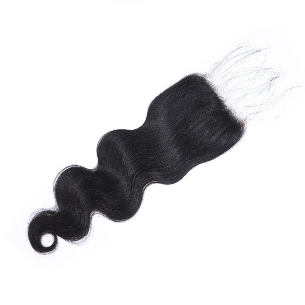 Ali Queen Body Wave Free Part Premium Raw Hair 4x4 HD Lace Closure