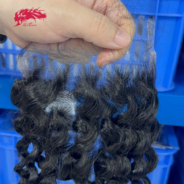 Ali Queen 100% Virgin Hair 5x5 HD Deep Wave Lace Closure
